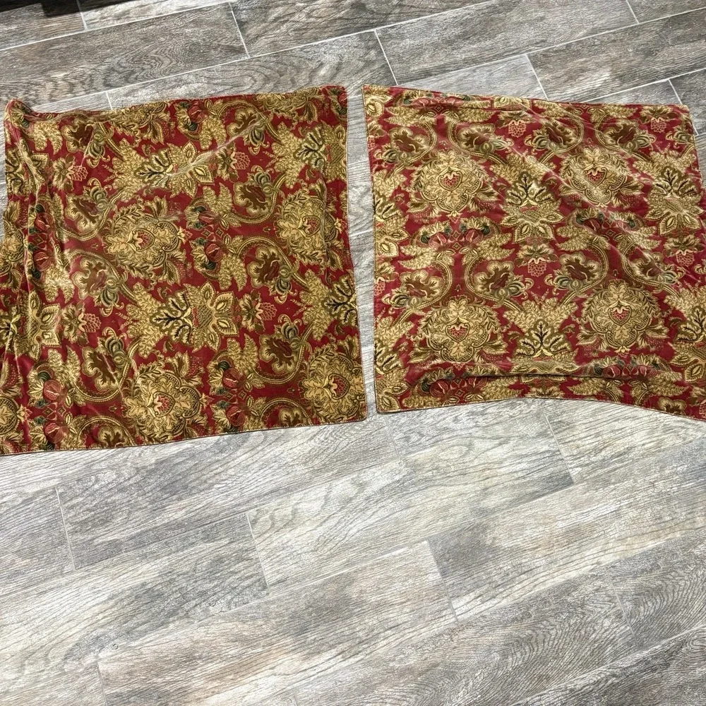 Ralph Lauren Velvet Set Of 2 Euro Sham Jardiniere 30